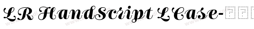LR HandScript LCase字体转换